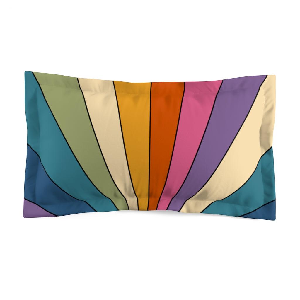 Retro Rainbow Burst MCM Pillow Sham | lovevisionkarma.com