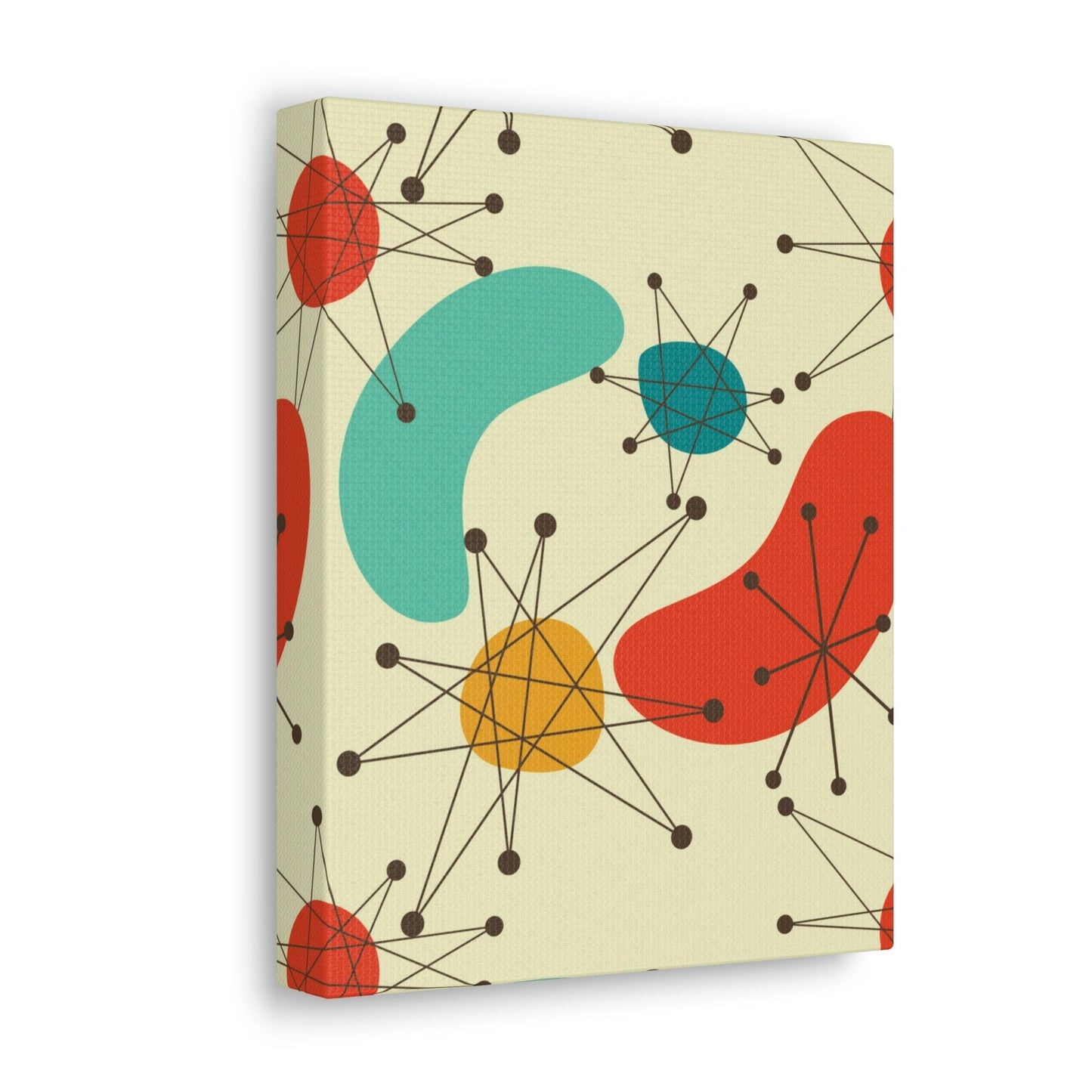 Retro 50s Atomic Burst and Boomerang Mid Century Mod Canvas Gallery Wrap | lovevisionkarma.com