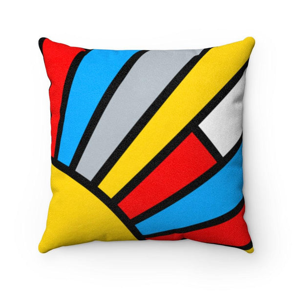 Retro Mondrian Inspired Abstract Art MCM Throw Pillow | lovevisionkarma.com
