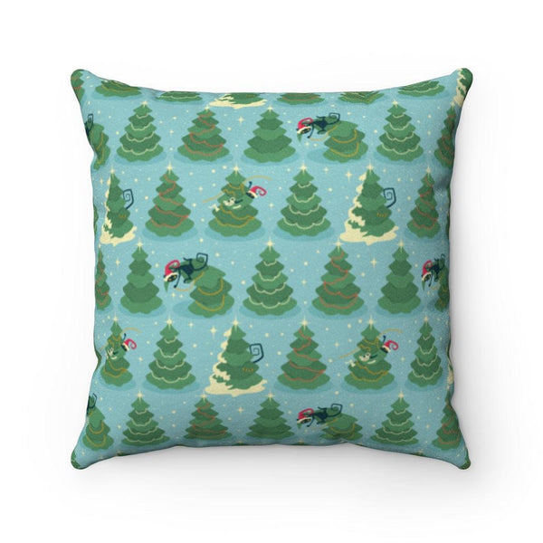Atomic Christmas Tree & MCM Cats Blue Pillow | lovevisionkarma.com