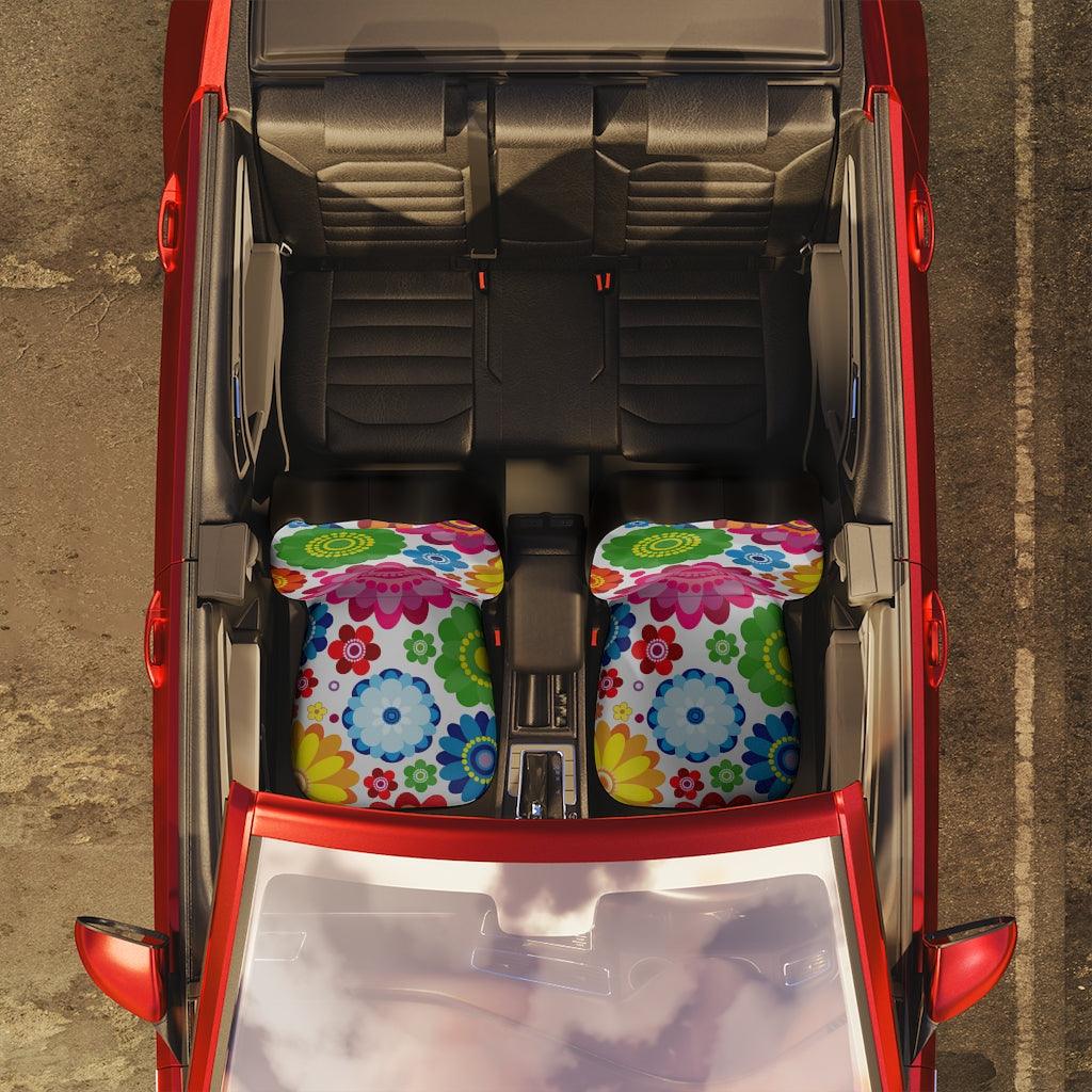 Colorful Boho Flowers Car Seat Covers | lovevisionkarma.com
