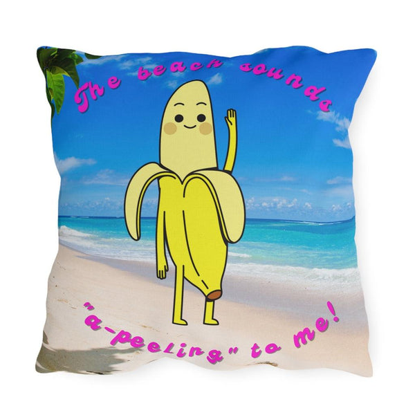 Cute Banana "A-peeling" Outdoor Pillow | lovevisionkarma.com
