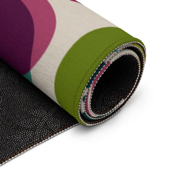 50s 60s Mid Century Modern Vibrant Abstract Non-Slip Rug | lovevisionkarma.com