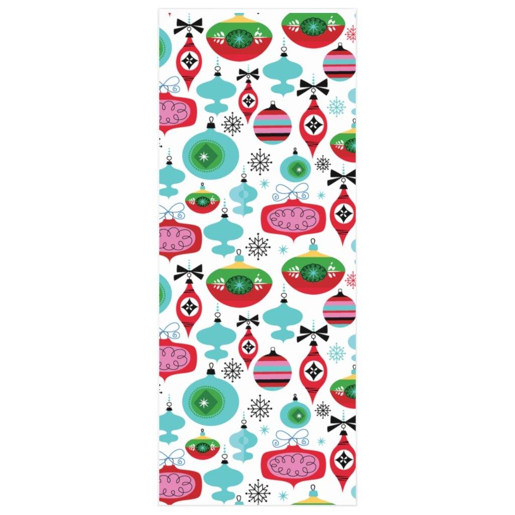 Atomic Christmas Retro Ornament Multicolor Gift Wrapping Paper | lovevisionkarma.com