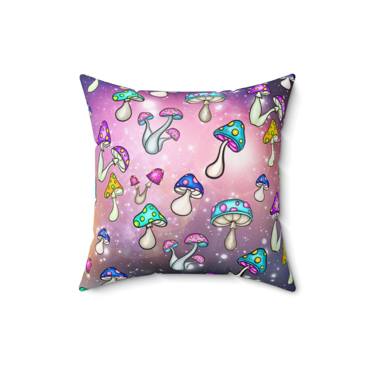 Cosmic Mushroomcore Galaxy Multicolor Pillow | lovevisionkarma.com