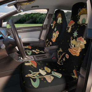 Magic Space Mushrooms Retro Mushroomcore Car Seat Covers | lovevisionkarma.com