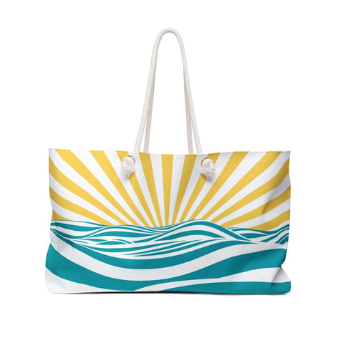 Sunrise Burst and Ocean Minimalist MCM Weekender Bag | lovevisionkarma.com