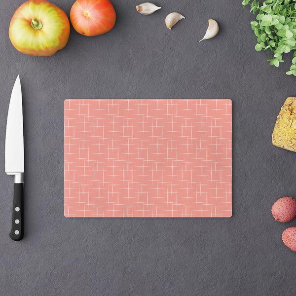 Retro Mid Century Modern Pink Glass Cutting Board | lovevisionkarma.com