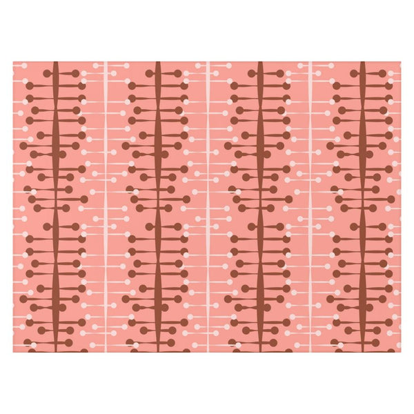 Mid Century Pink Abstract Lines Anti-Slip Rug | lovevisionkarma.com