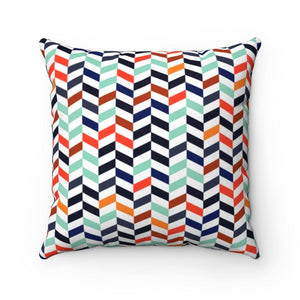 Retro Scandinavian Geometric Lines Multicolor MCM Pillow | lovevisionkarma.com