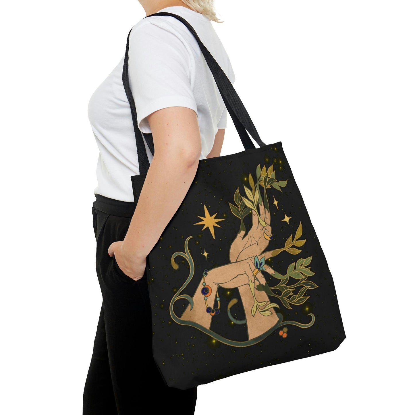 Boho Forest Nymph Celestial Mystic Tote Bag | lovevisionkarma.com