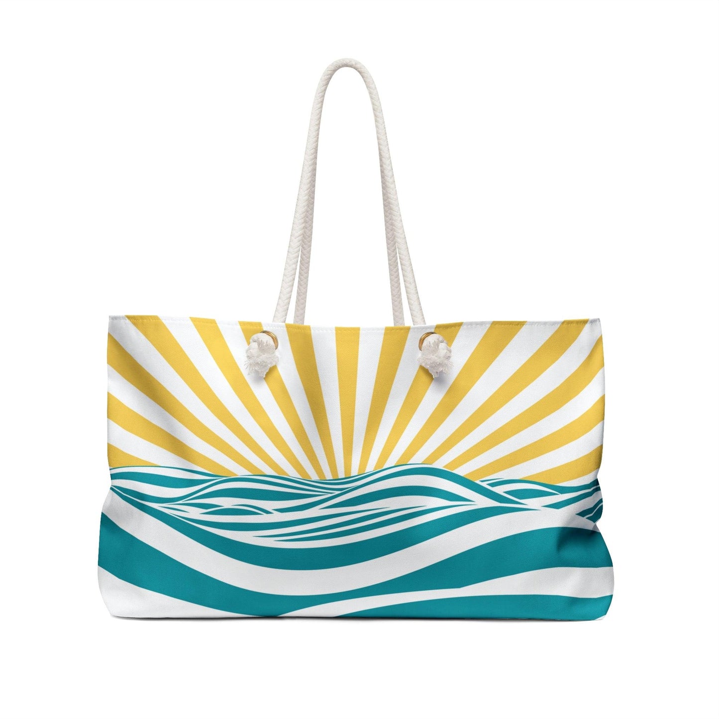 Sunrise Burst and Ocean Minimalist MCM Weekender Bag | lovevisionkarma.com