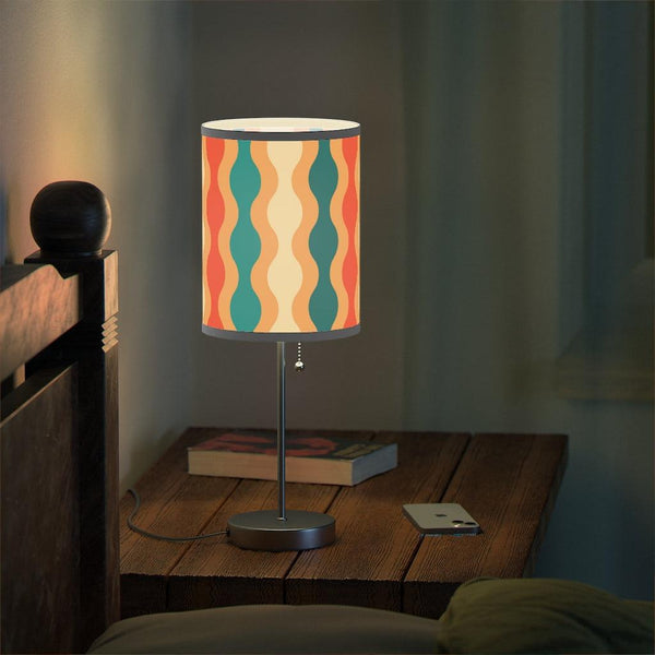 Groovy Waves Retro MCM Multicolor Tabletop Lamp | lovevisionkarma.com