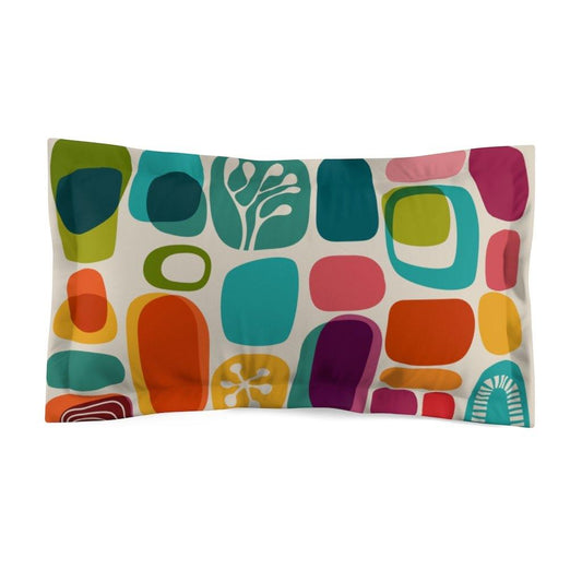 Vibrant Abstract Mid Century Modern Pillow Sham | lovevisionkarma.com