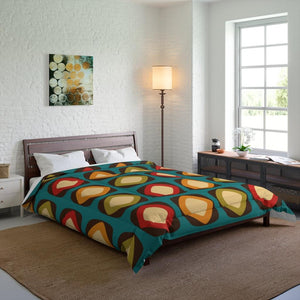 Retro Mod Squares Multicolor Mid Century Modern Comforter | lovevisionkarma.com