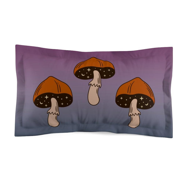 Boho Mushroomcore Celestial Mushroom Pillow Sham | lovevisionkarma.com