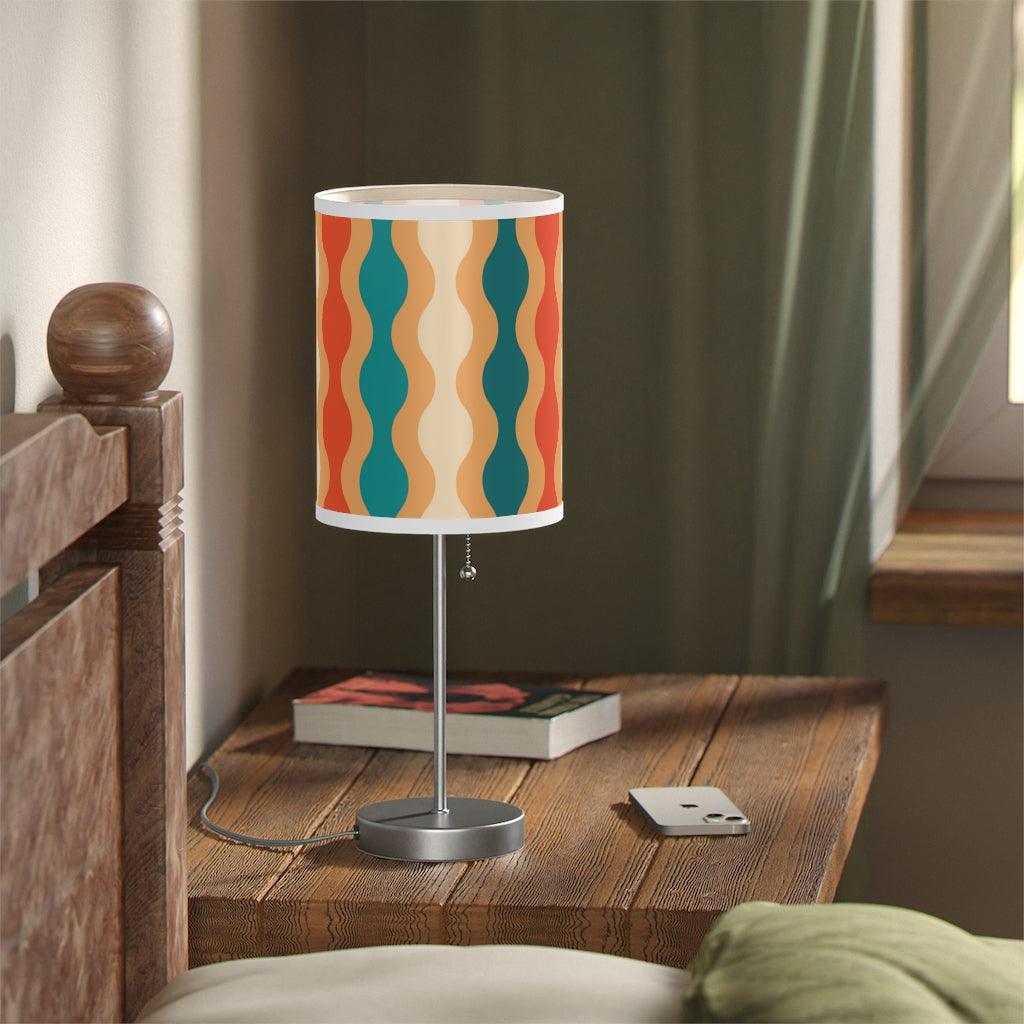 Groovy Waves Retro MCM Multicolor Tabletop Lamp | lovevisionkarma.com