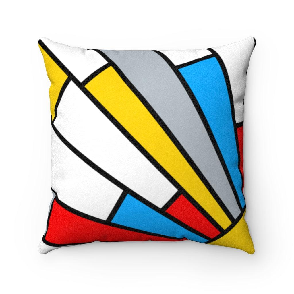 Vintage Abstract Bold & Colorful Piet Mondrian Inspired Pillow | lovevisionkarma.com