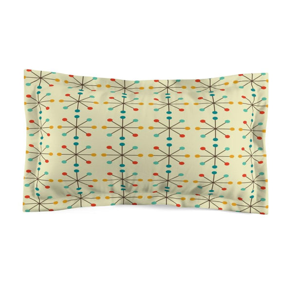 Retro 1950's Atomic Burst Mid Century Modern Pillow Sham | lovevisionkarma.com