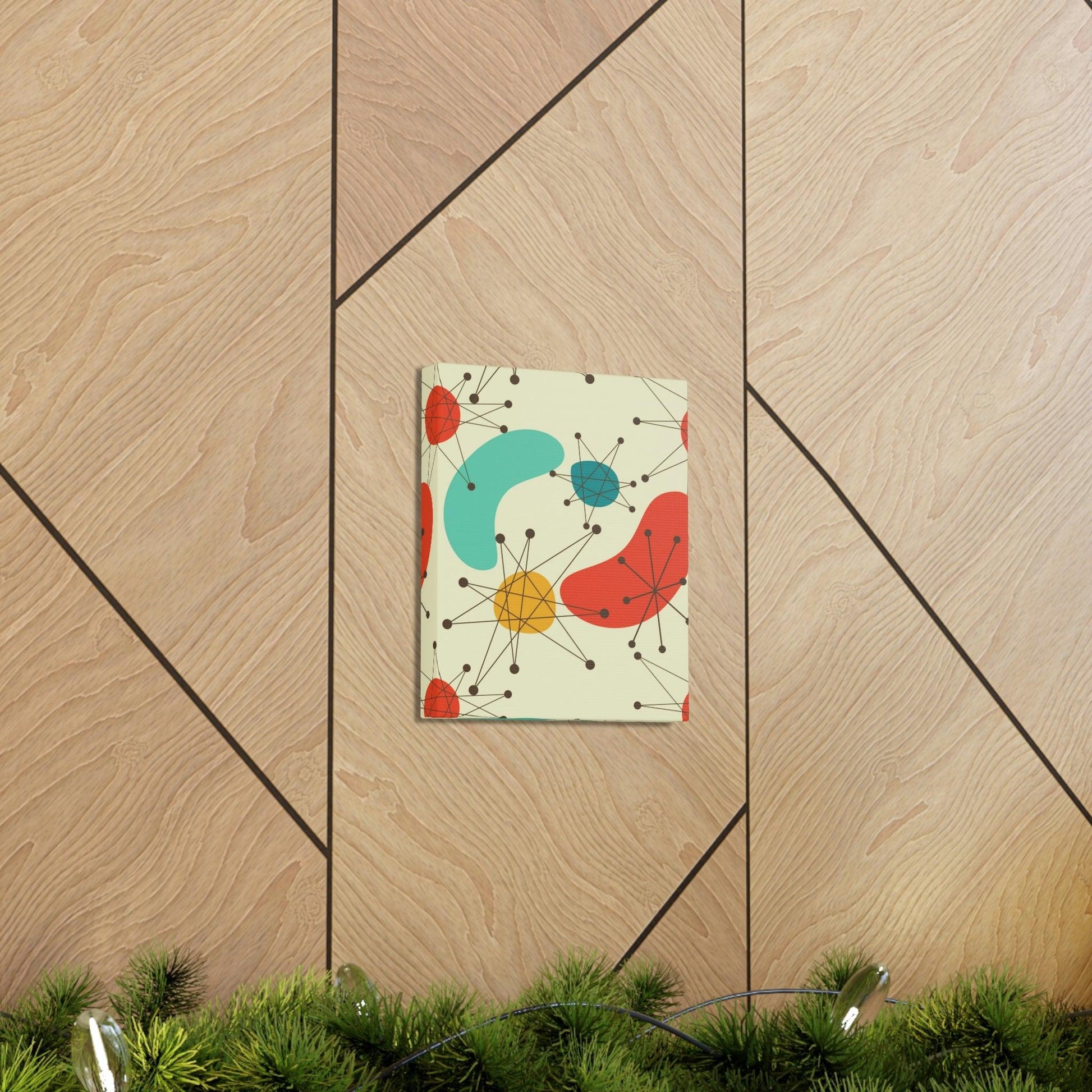 Retro 50s Atomic Burst and Boomerang Mid Century Mod Canvas Gallery Wrap | lovevisionkarma.com