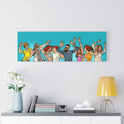 "Anytime is Party Time" Comic Pop Art Canvas Gallery Wrap | lovevisionkarma.com