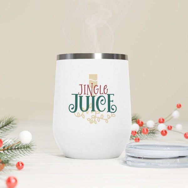 Funny Christmas Insulated Wine Tumbler 12oz "Jingle Juice" | lovevisionkarma.com