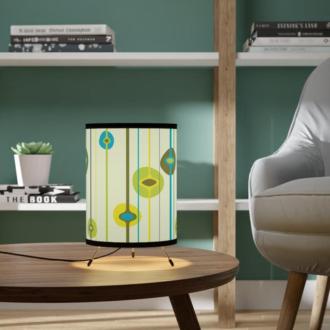 Mid Century Mod Orbs Green & Blue Tabletop Accent Lamp | lovevisionkarma.com
