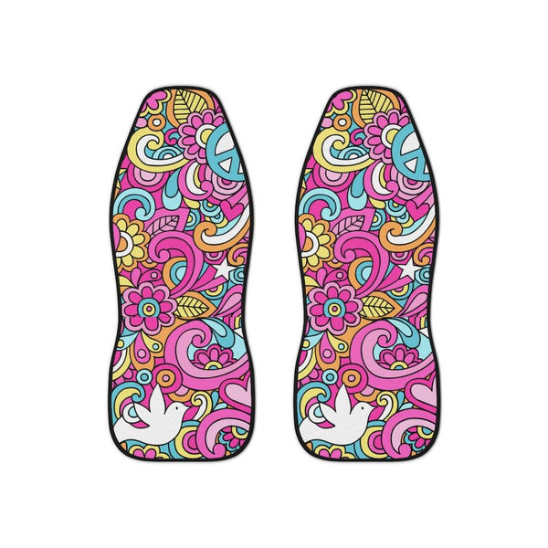 Groovy Doodle Multicolor MCM Car Seat Covers | lovevisionkarma.com