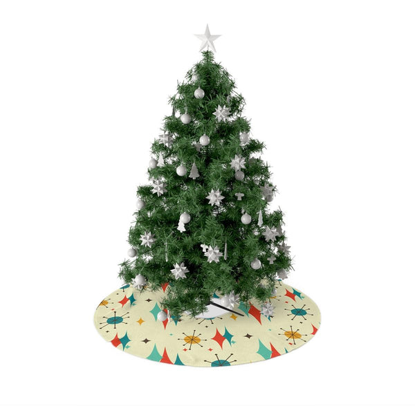 Atomic Burst Mid Century Christmas Tree Skirt | lovevisionkarma.com