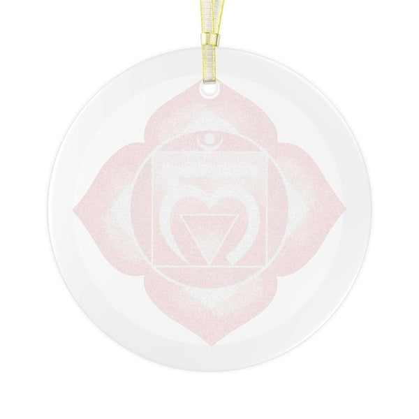 Muladhara, Root or First Chakra Glass Ornament, Yoga Christmas Ornament | lovevisionkarma.com