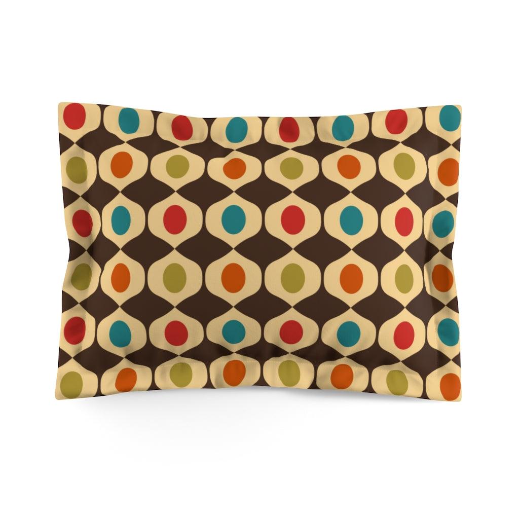 Retro Geometric Multicolor MCM Pillow Sham | lovevisionkarma.com