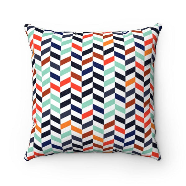 Retro Scandinavian Geometric Lines Multicolor MCM Pillow | lovevisionkarma.com