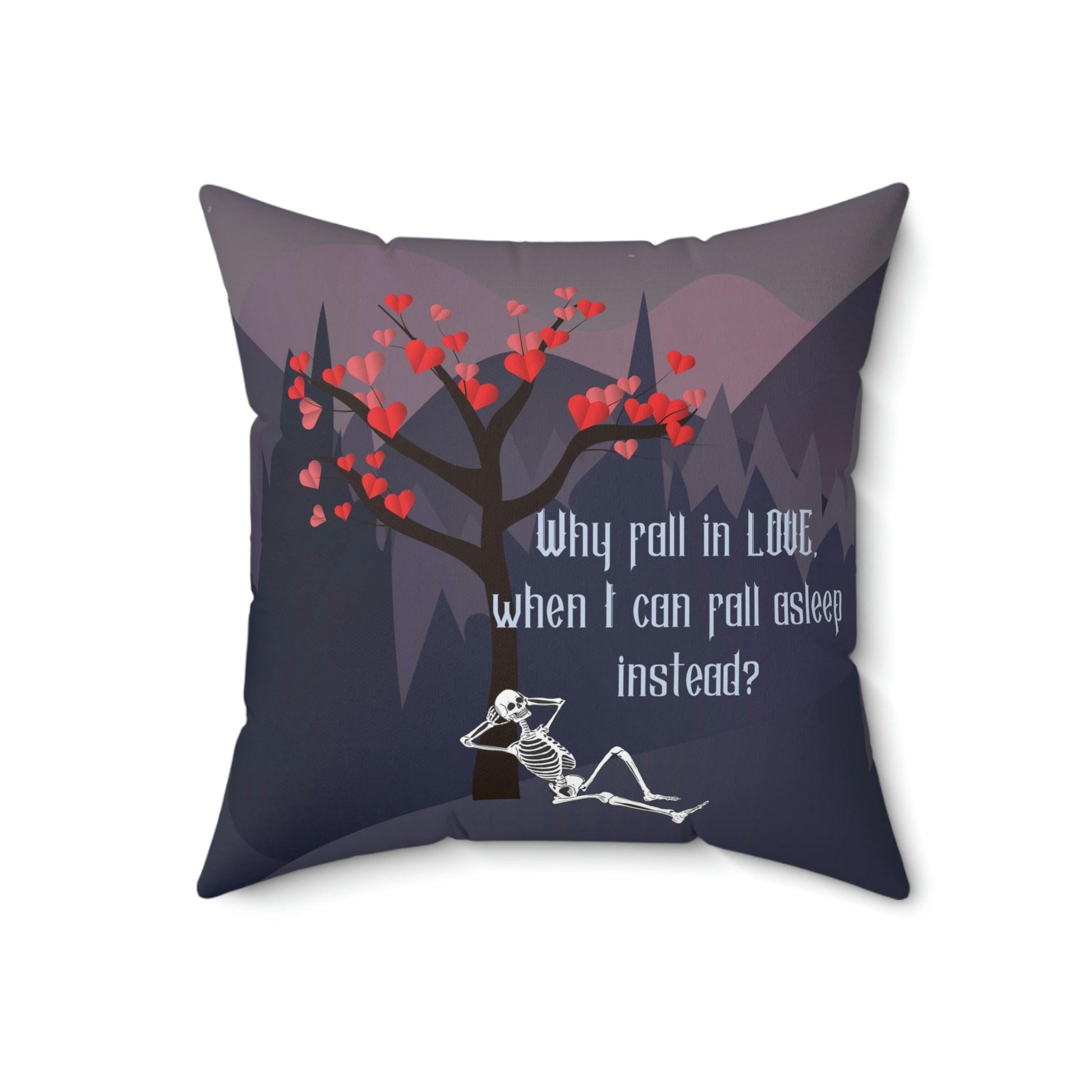 Skeleton Loves Sleep, Single by Choice Funny Valentines Pillow | lovevisionkarma.com