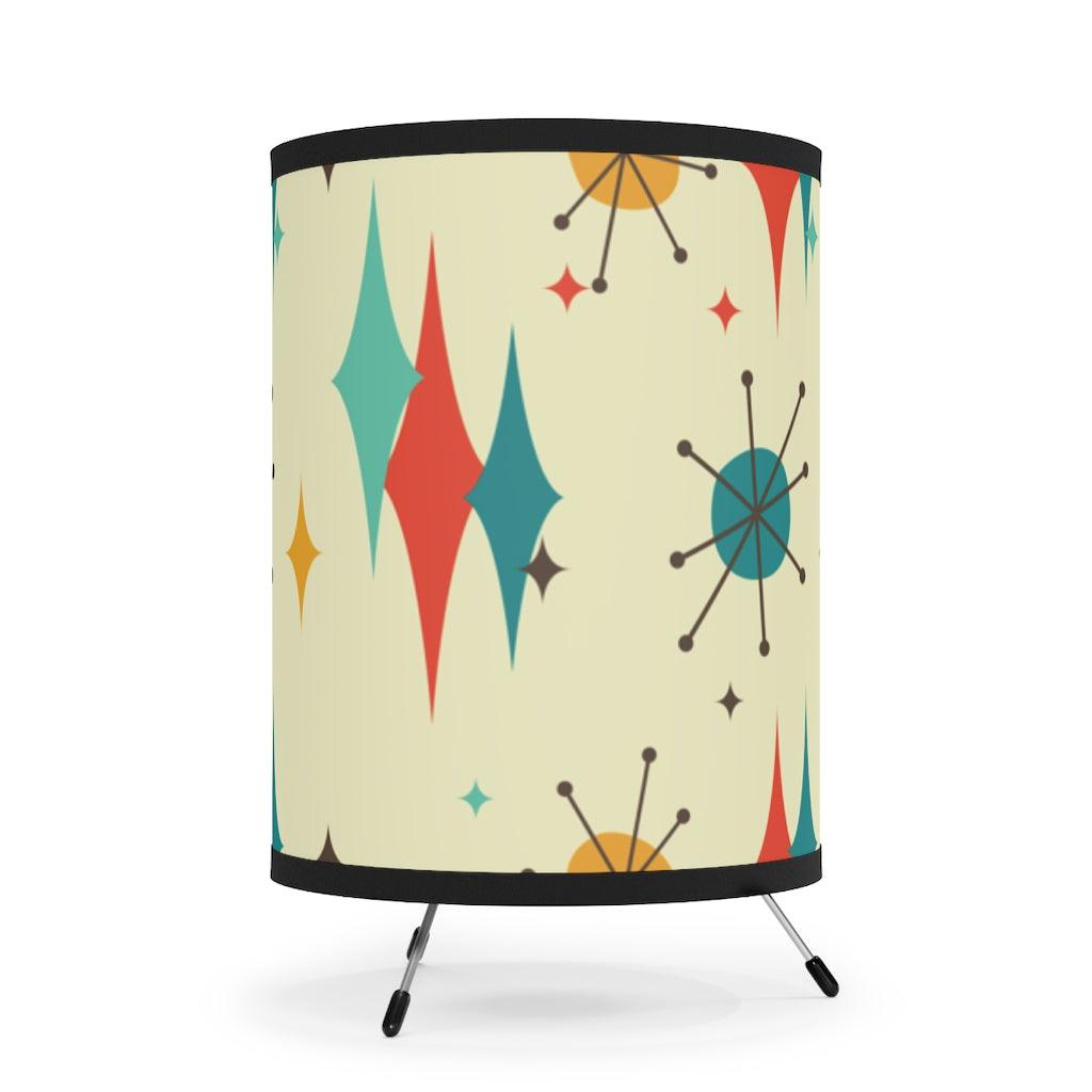 Retro Atomic Burst MCM Multicolor Tabletop Lamp | lovevisionkarma.com