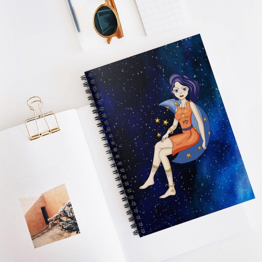 "Virgo Goddess" Zodiac Spiral Notebook | lovevisionkarma.com