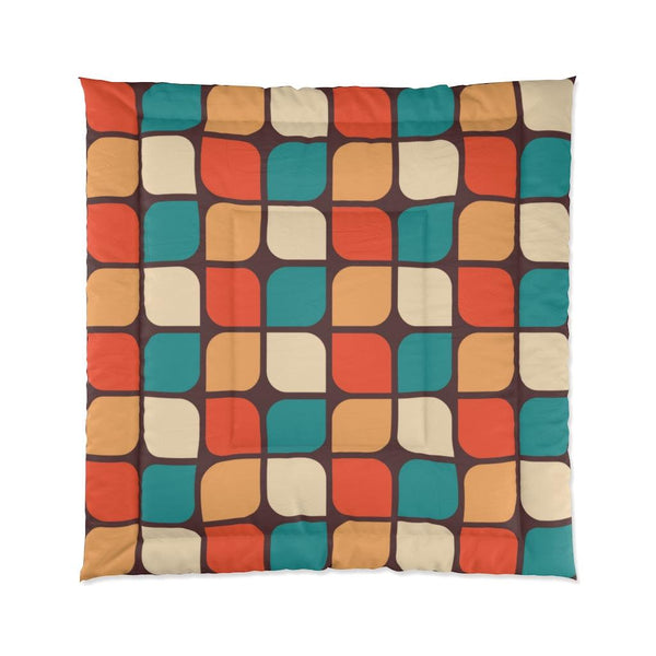 Retro MCM Geometric Multicolor Comforter | lovevisionkarma.com