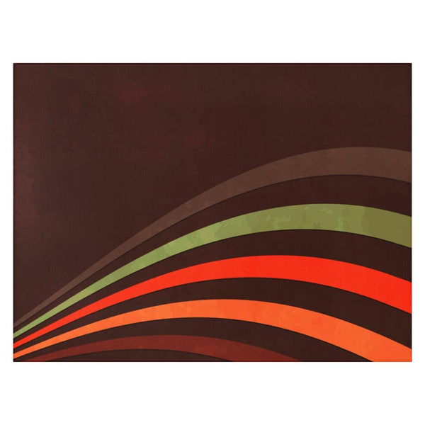 Retro 70's Earth Tone Rainbow, Distressed Brown MCM Non-Slip Area Rug | lovevisionkarma.com