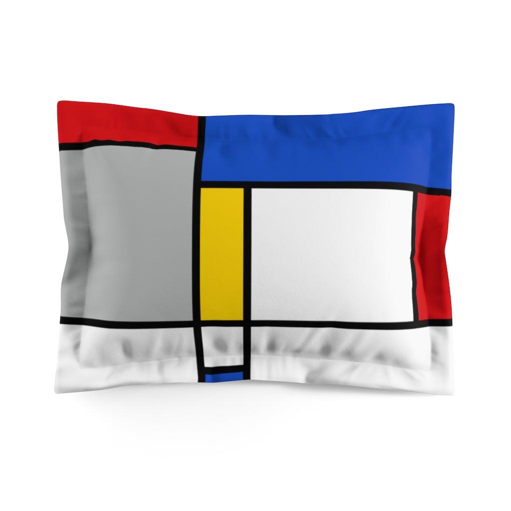 Retro MCM Mondrian Inspired Pillow Sham | lovevisionkarma.com