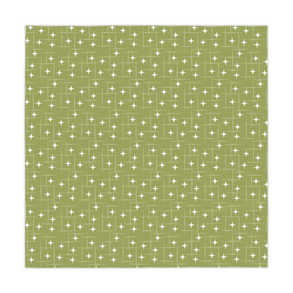 Retro Atomic Mini Starburst Mid Century Green Tablecloth | lovevisionkarma.com