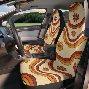 Boho Rainbows and Flowers MCM Car Seat Covers | lovevisionkarma.com