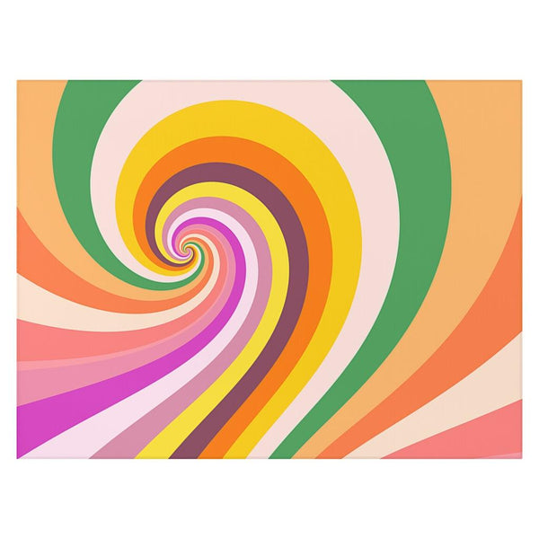 Groovy Retro 60s 70s Candy Swirl Mid Century Multicolor Rug | lovevisionkarma.com