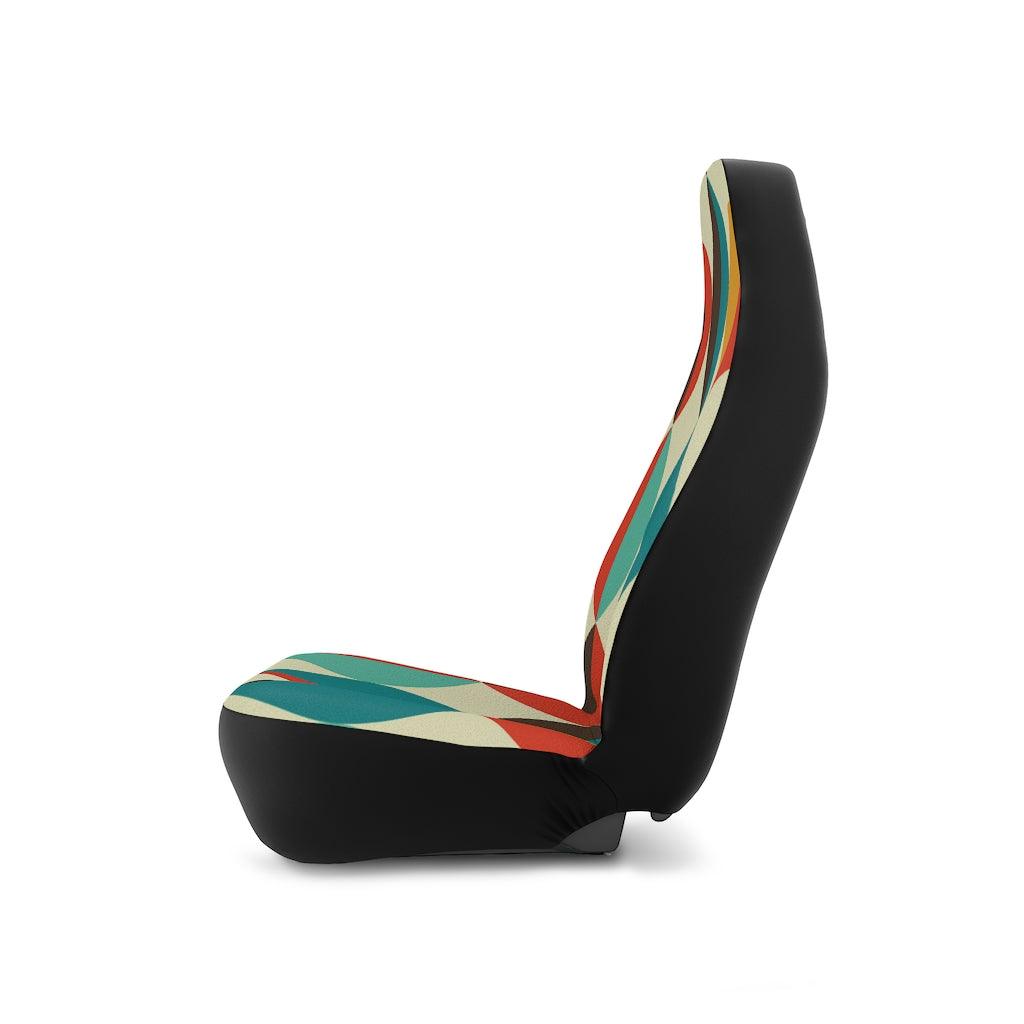 Retro Mid Century Mod Ovals Multicolor Car Seat Covers | lovevisionkarma.com