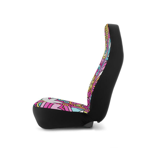 Groovy Doodle Multicolor MCM Car Seat Covers | lovevisionkarma.com