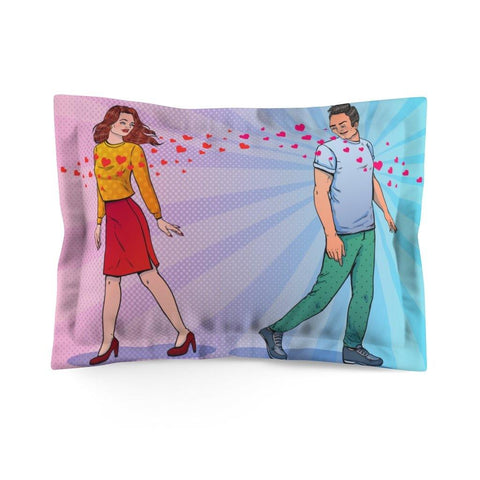 "Eyes Meet" Comic Pop Art Pillow Sham | lovevisionkarma.com