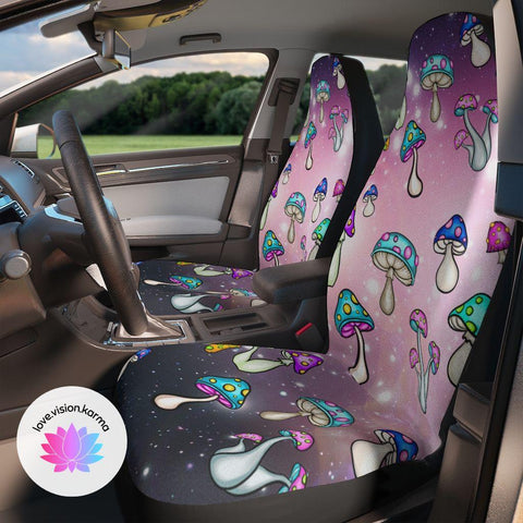 Trippy Space Mushroom Hippie Chic Car Seat Covers | lovevisionkarma.com