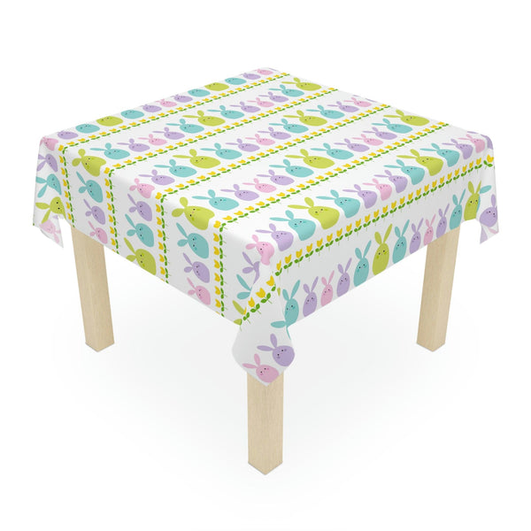 Cute Bunnies Whimsical Easter Tablecloth | lovevisionkarma.com
