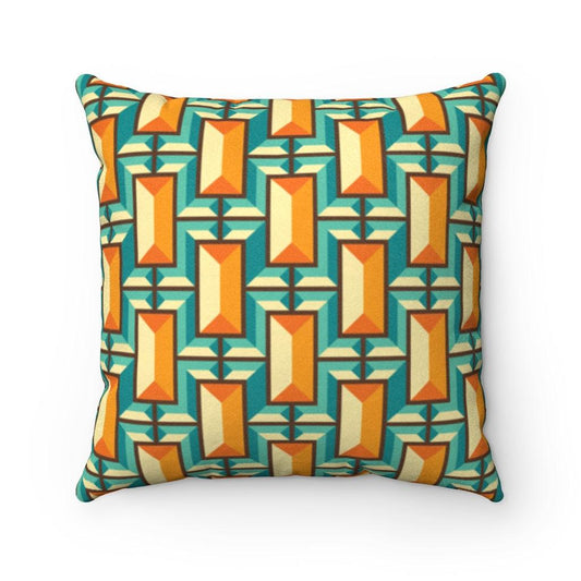 Mid Century Modern Geo Jewel Multicolor Pillow | lovevisionkarma.com