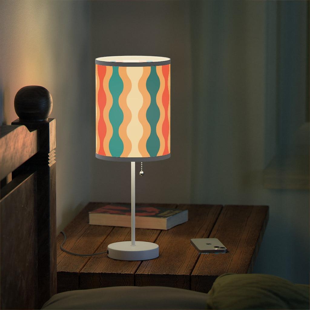 Groovy Waves Retro MCM Multicolor Tabletop Lamp | lovevisionkarma.com