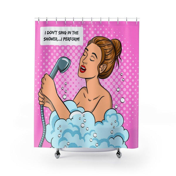 "Superstar" Comic Pop Art Funny Shower Curtain | lovevisionkarma.com