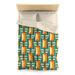 Mid Century Modern Geo Jewel Multicolor Duvet Cover | lovevisionkarma.com